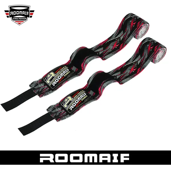 Бинт боксерский RM-101 Grey/Pink (хлопок-полиэстер)