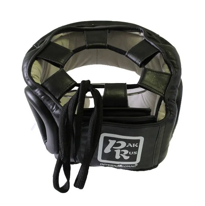 Шлем боксерский PR-13-001 черный, натуральная кожа