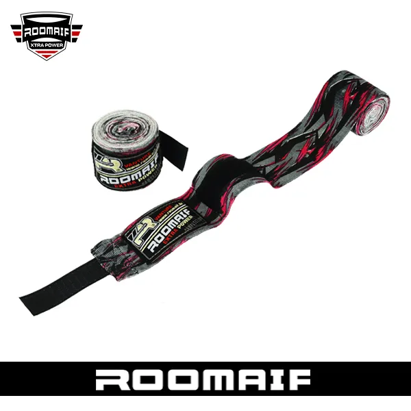 Бинт боксерский RM-101 Grey/Pink (хлопок-полиэстер)
