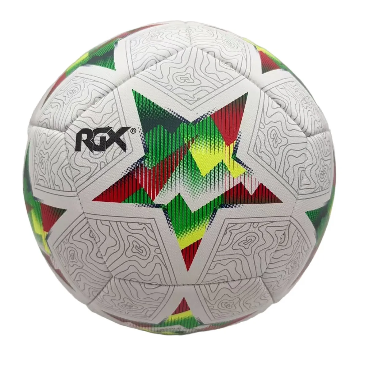 Мяч футбольный RGX-FB-1829-Green-Red Sz5