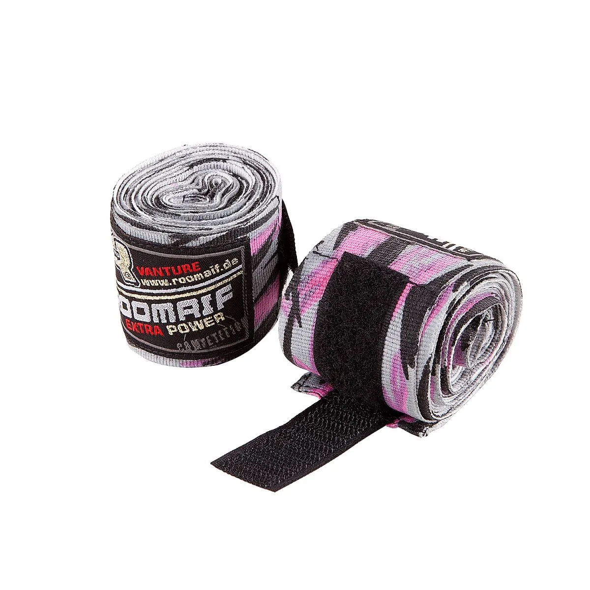 Бинт боксерский RM-101 Grey/Pink (хлопок-полиэстер)