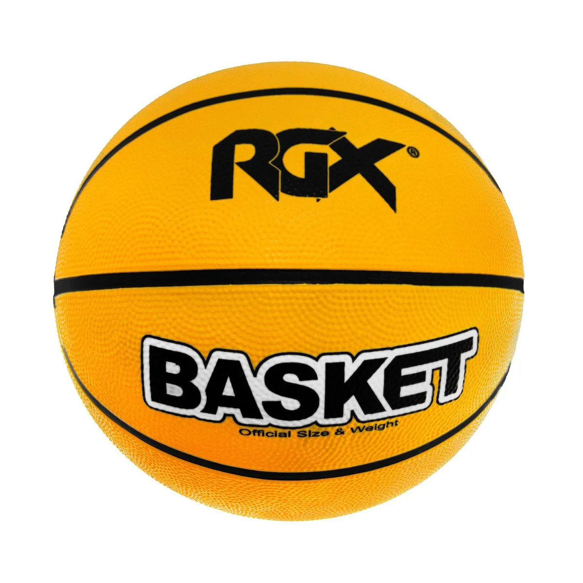 Мяч баскетбольный RGX-BB-09 Black/Yellow Sz7