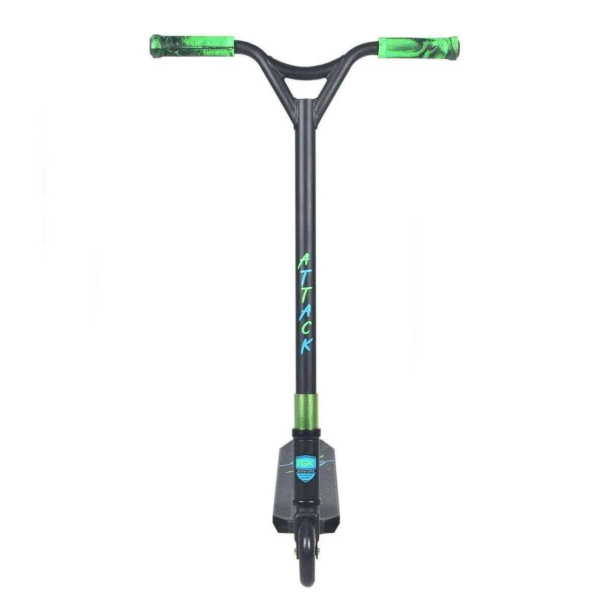 Самокат трюковый ATTACK HIC 110мм black/green