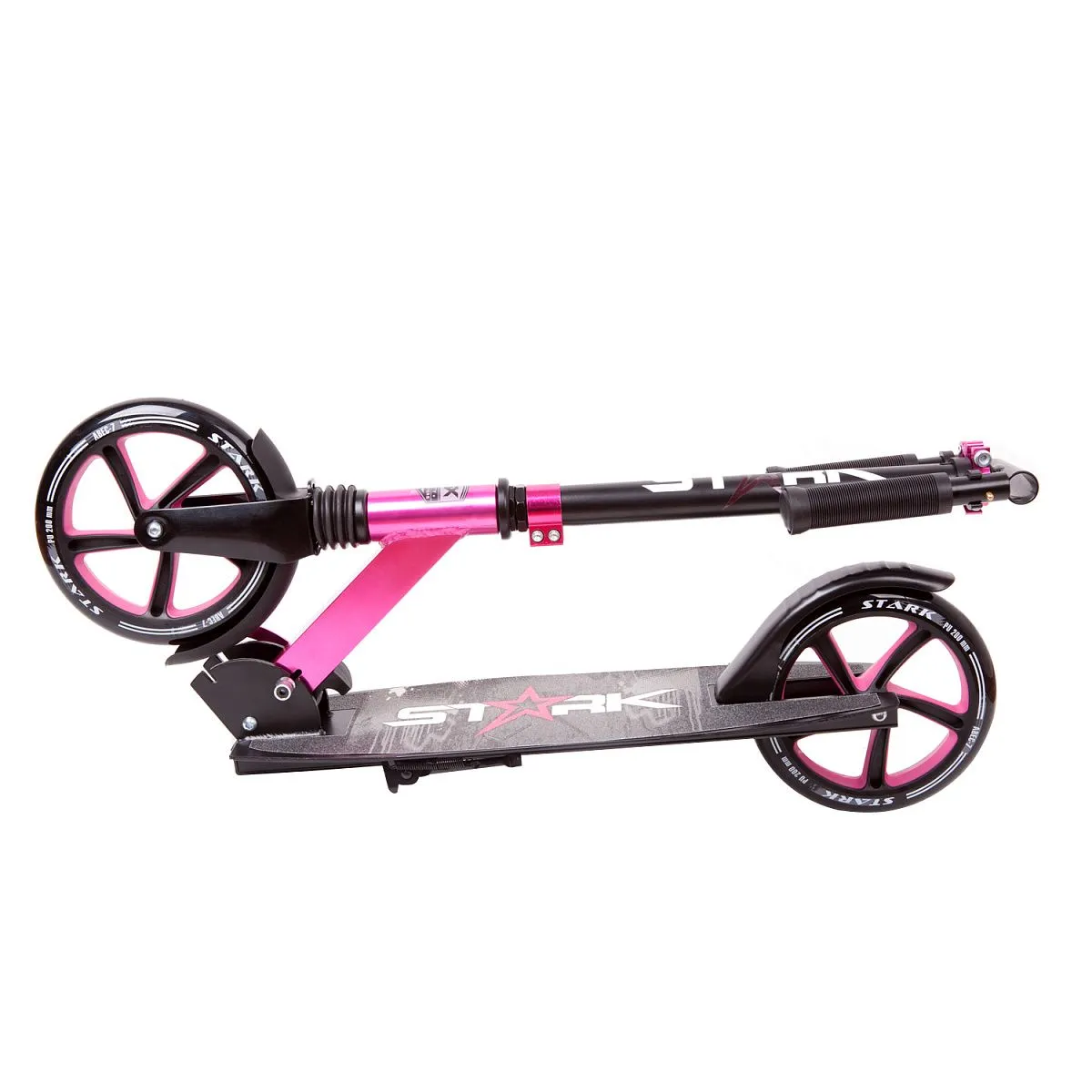 Самокат STARK 200мм pink (100% алюминий, передний амортизатор)