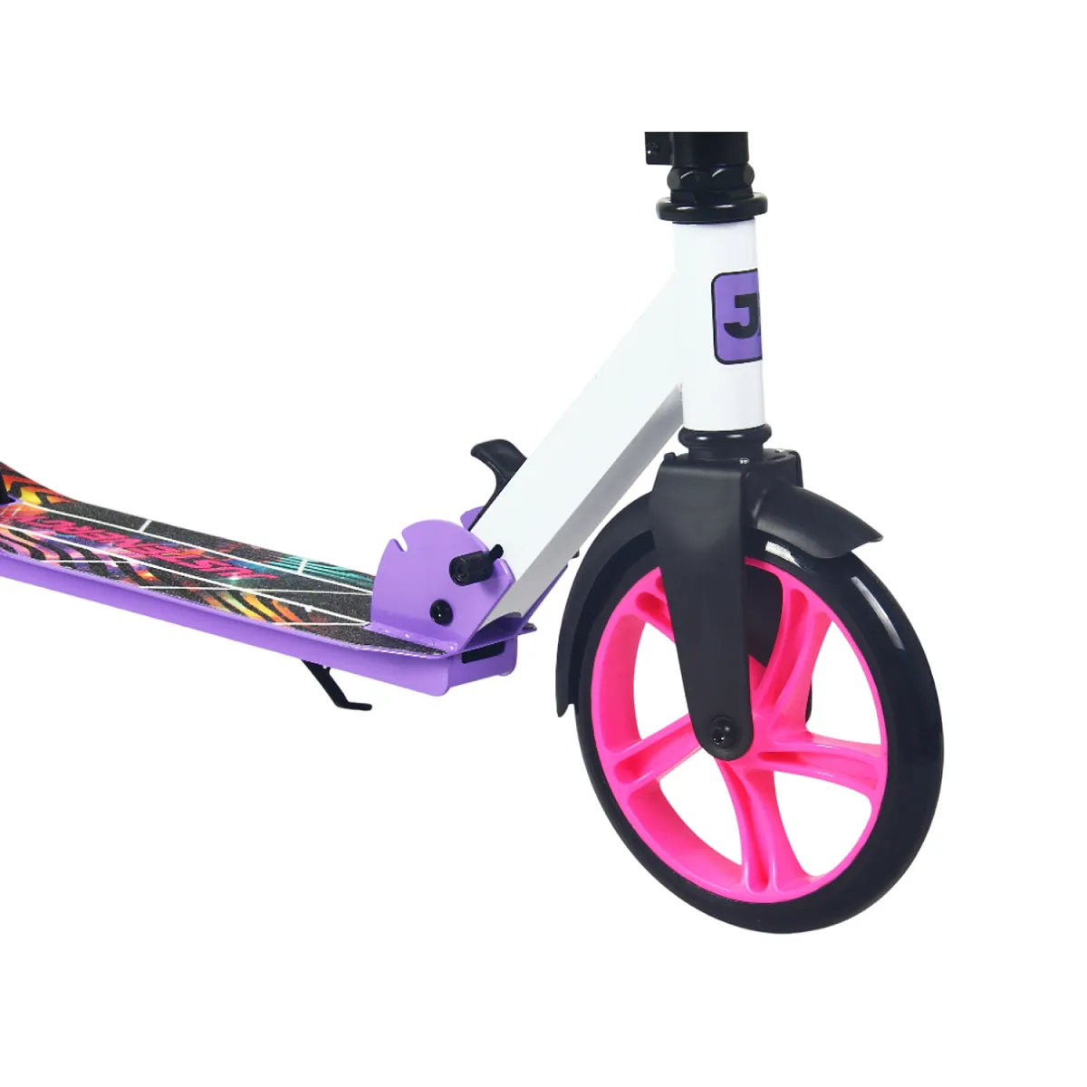 Самокат JE-SA200-50 200мм violet (фонарь и наклейка в подарок)