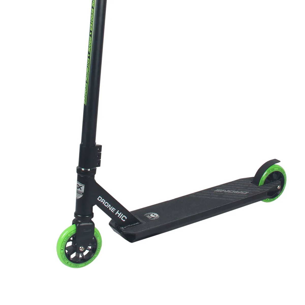 Самокат трюковый DRONE 2.0 HIC 110мм black/green