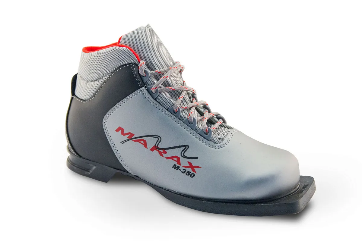 Ботинки лыжные MX-75 серебряно-черные