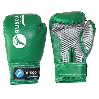 Боксерские перчатки RUSCO SPORT (иск.кожа) зеленые