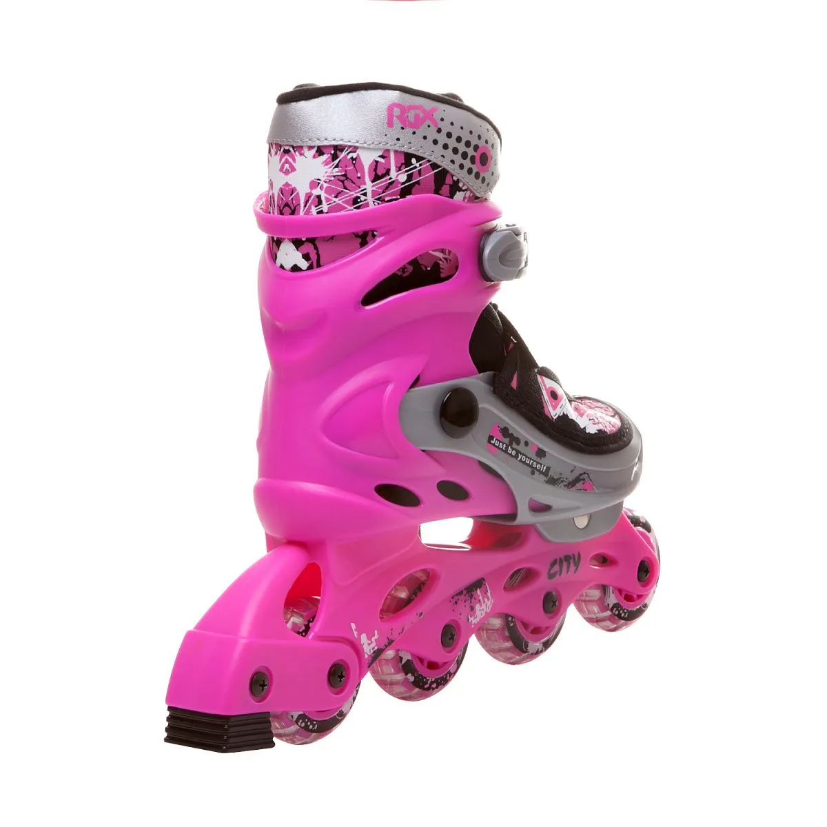 Раздвижные роликовые коньки City pink