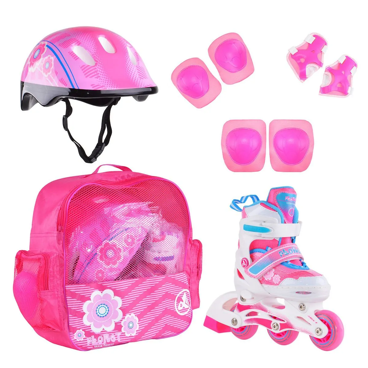 роликовый комплект FLRT white-pink-blue