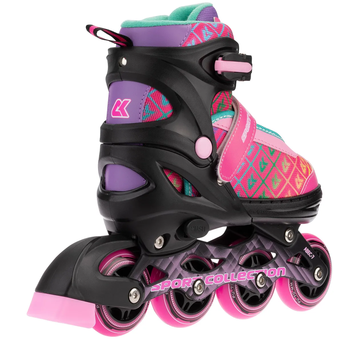 Раздвижные роликовые коньки CK Pink