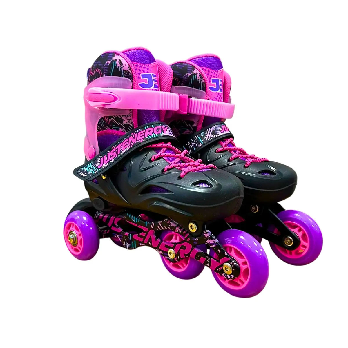 Раздвижные роликовые коньки JE-SK-P580-53 Black-Pink