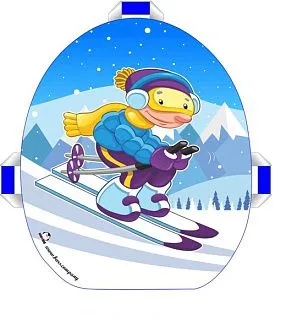 Ледянка мягкая Snowkid 50 см. Лыжник