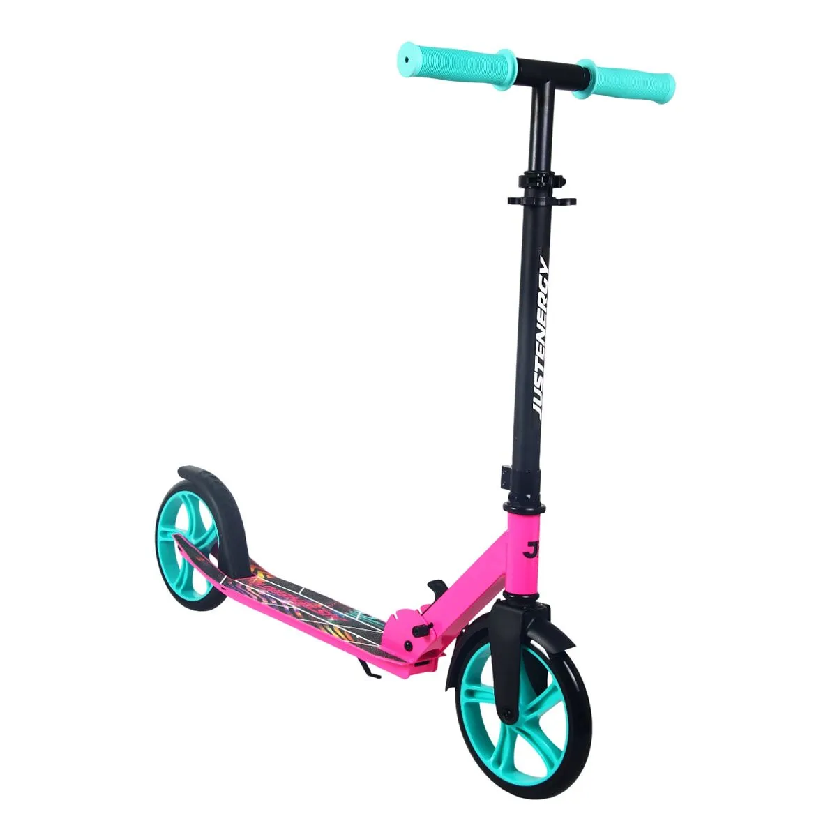 Самокат JE-SA200-50 200мм pink (фонарь и наклейка в подарок)