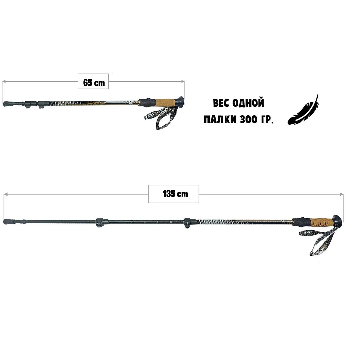 Палки треккинговые TFG-107