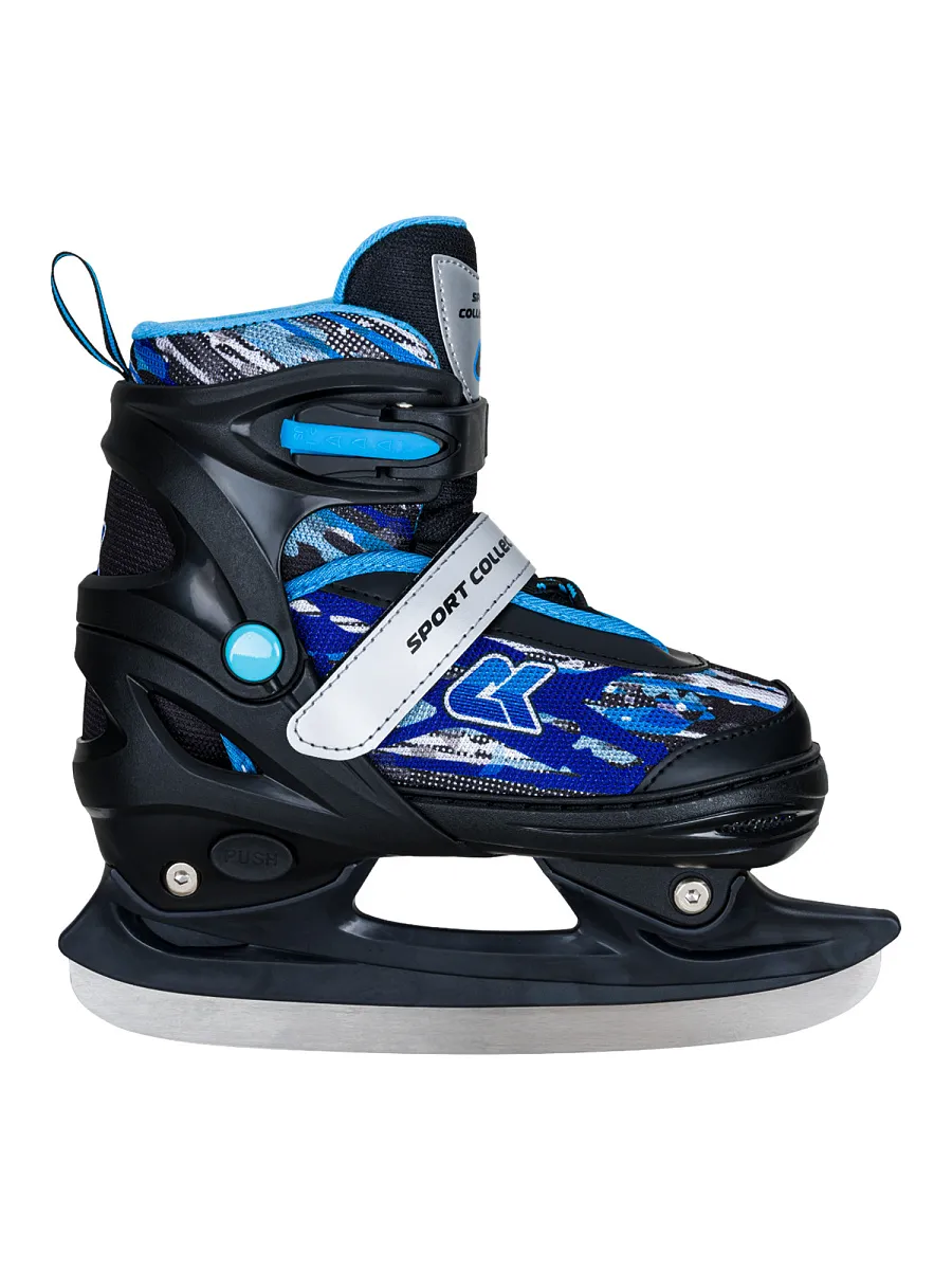 Раздвижные коньки CK-SK1108 Blue (светящийся ремешок в подарок)