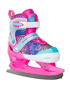 Раздвижные коньки CK-SK1107 Pink (светящийся ремешок в подарок)