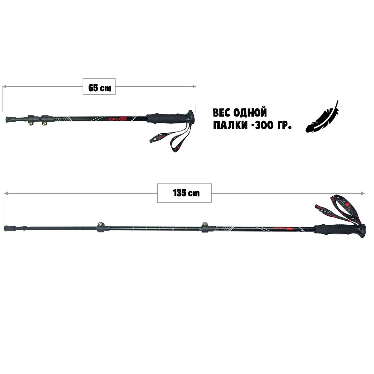 Палки треккинговые TFG-105