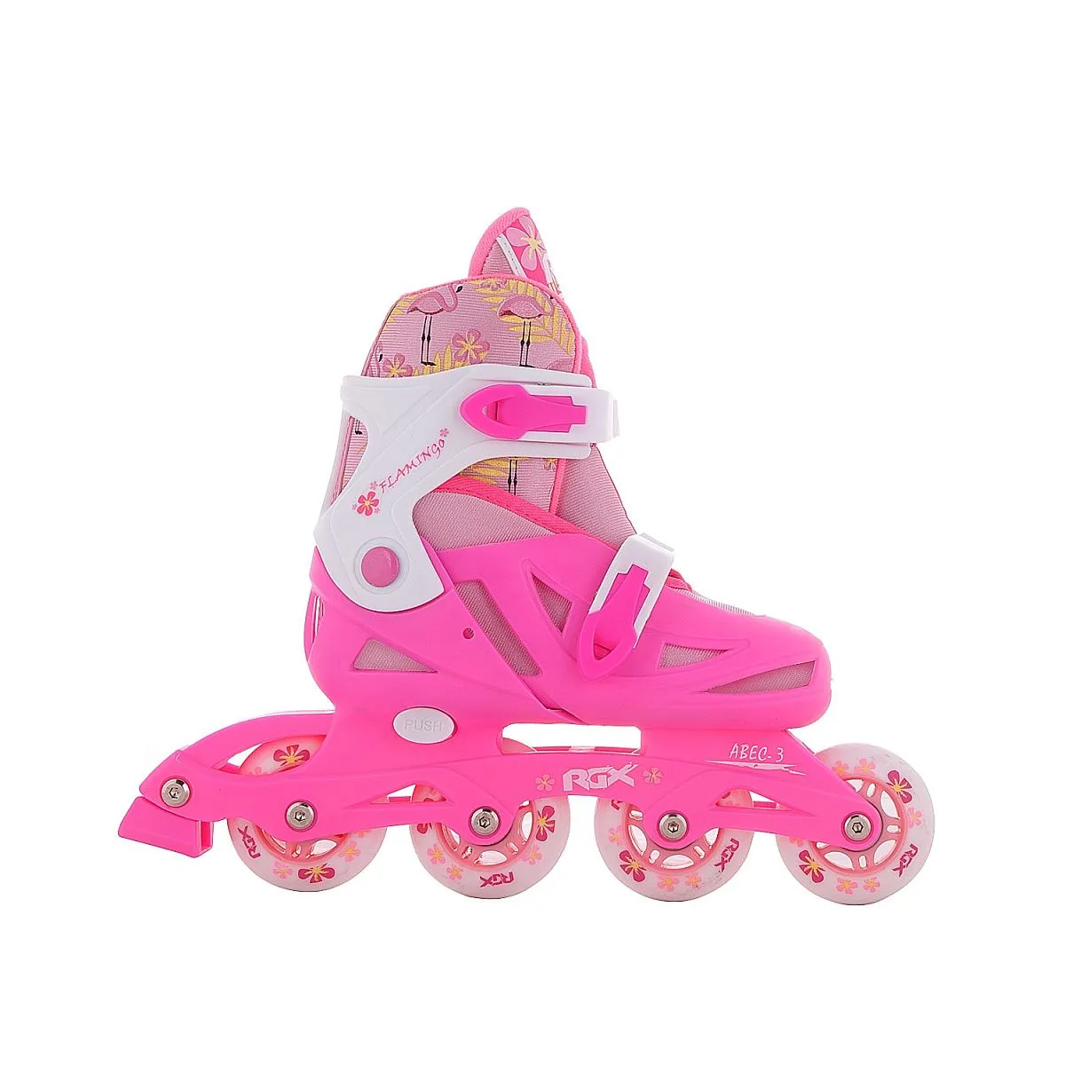 Раздвижные роликовые коньки Flamingo pink