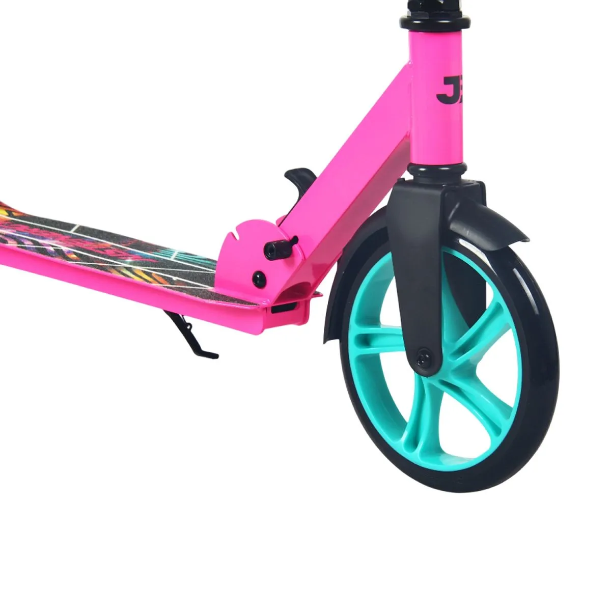 Самокат JE-SA200-50 200мм pink (фонарь и наклейка в подарок)