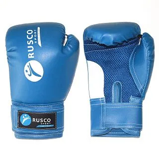 Боксерские перчатки RUSCO SPORT (иск.кожа) синие