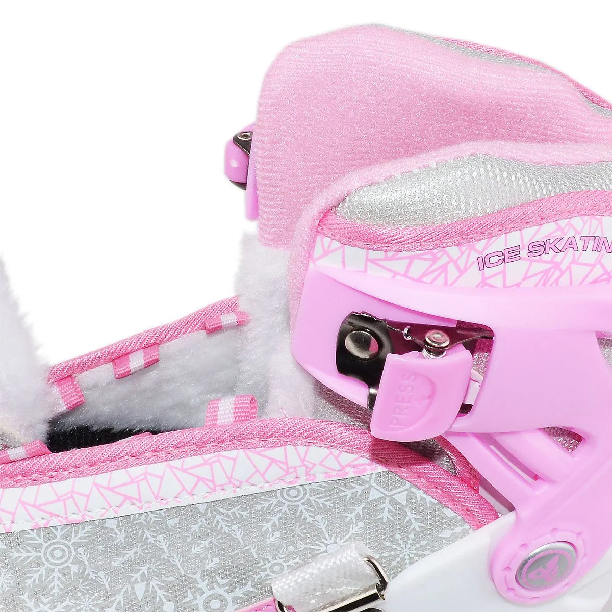 Раздвижные коньки Wntr pink (с мехом)