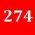 Red/274 см