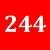 Red/244 см