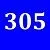 Blue/305 см