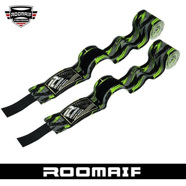 Бинт боксерский RM-101 Grey/Green (хлопок-полиэстер)