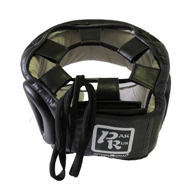 Шлем боксерский PR-13-001 черный, натуральная кожа