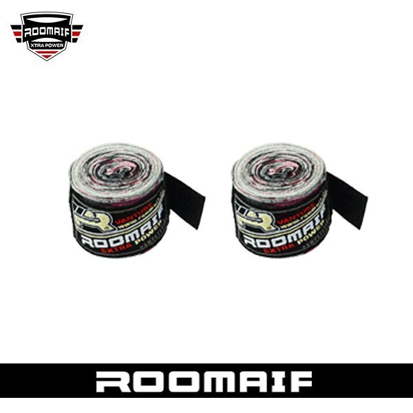 Бинт боксерский RM-101 Grey/Red (хлопок-полиэстер)