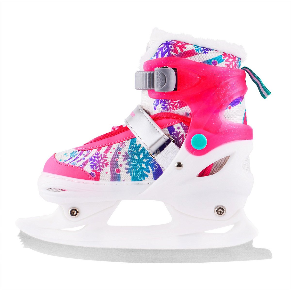 Раздвижные коньки CK-SK1116 Pink (светящийся ремешок в подарок)