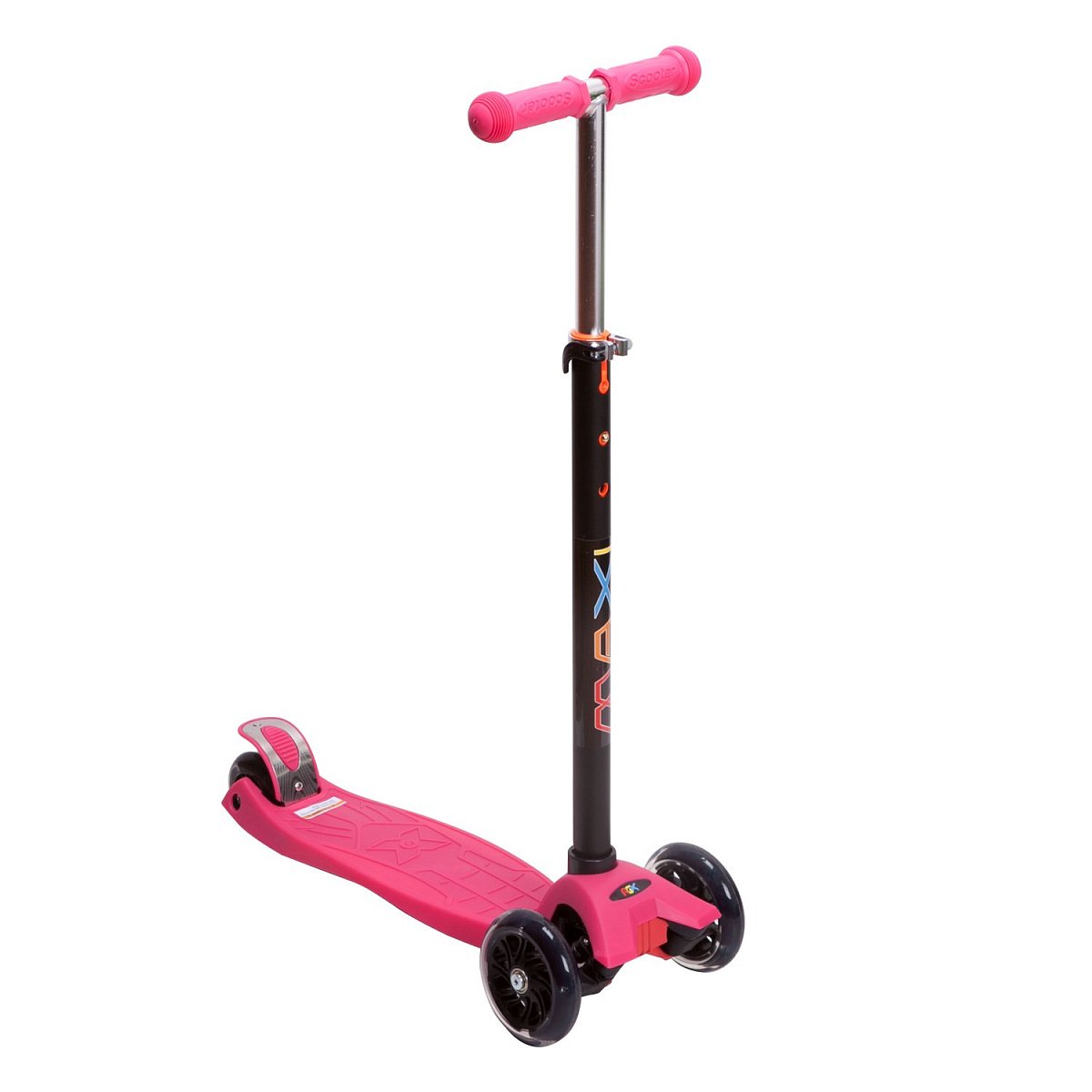 Самокат MAXI LED 120/80мм pink