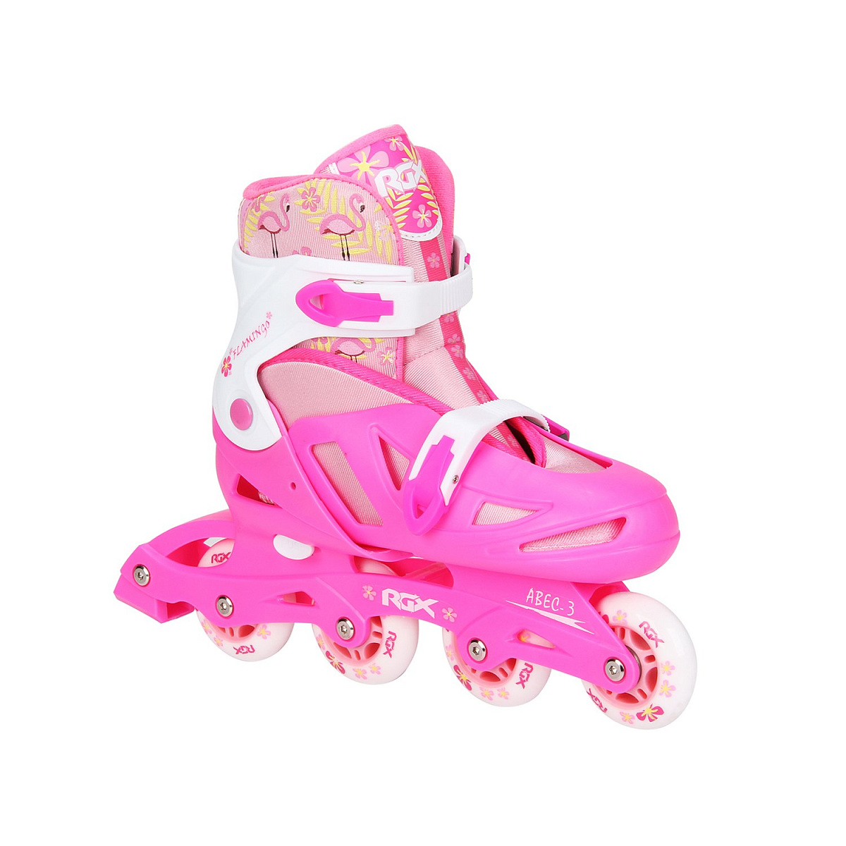 Раздвижные роликовые коньки Flamingo pink