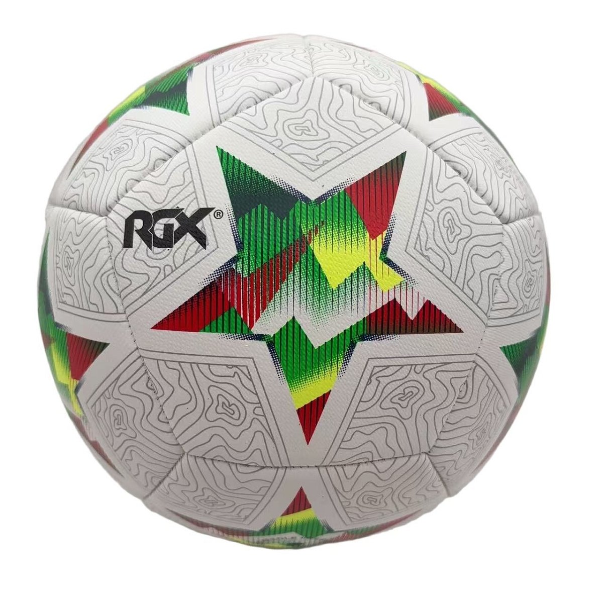 Мяч футбольный RGX-FB-1829-Green-Red Sz5