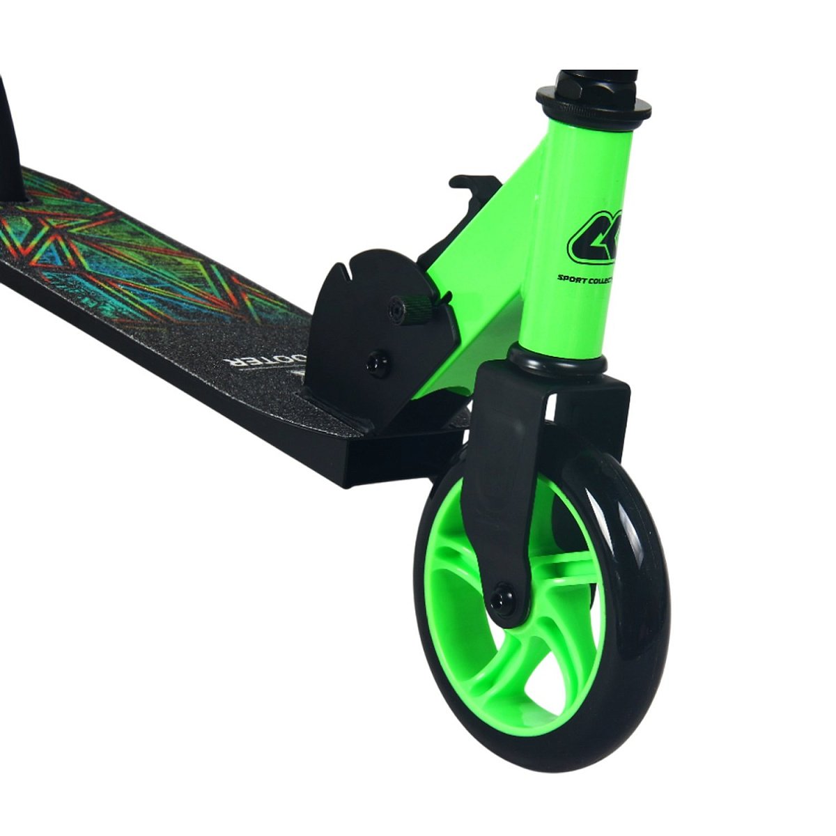 Самокат CK-SJ145-40 145мм green (фонарь и наклейка в подарок)