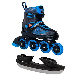 Раздвижные роликовые коньки трансформеры CK-SKA310-3-TRF Blue (со сменными лезвиями)