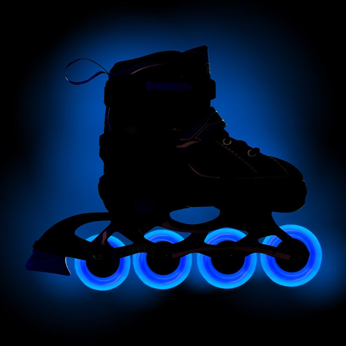 Раздвижные роликовые коньки Fntm Blue LED подсветка колес