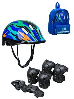 Набор (шлем, защита) JE-HP-B880 blue-green (2026) 