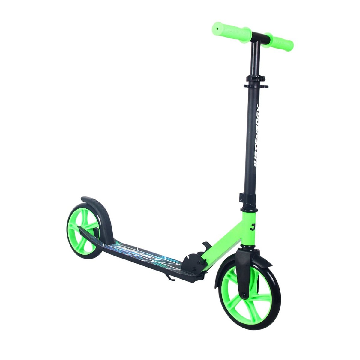Самокат JE-SA200-50 200мм green (фонарь и наклейка в подарок)