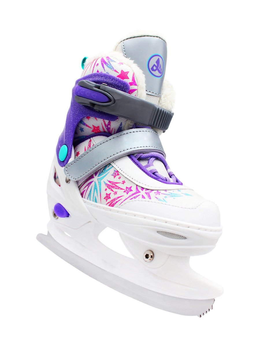 Раздвижные коньки AC-SK5500 Violet с блестками (внутри мех)