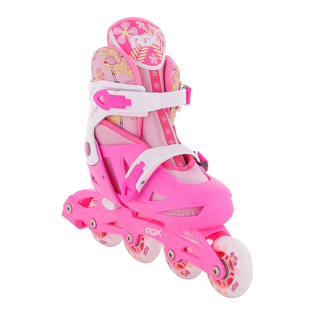 Раздвижные роликовые коньки Flamingo pink