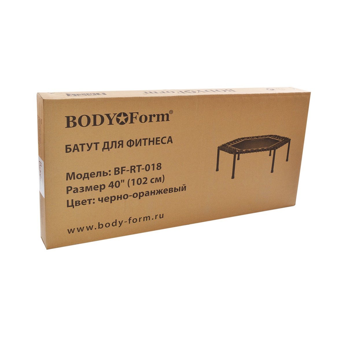 Батут для занятия фитнесом BF-RT-018 40" (102см) черно-оранжевый б/ручки 