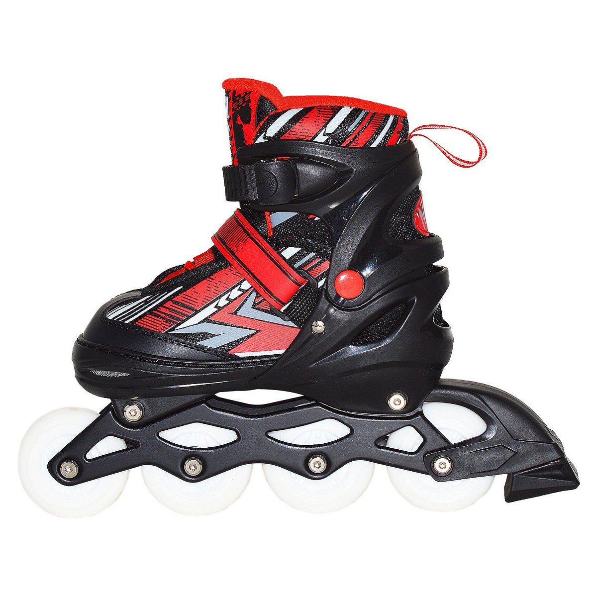 Раздвижные роликовые коньки Racing Red LED подсветка колес