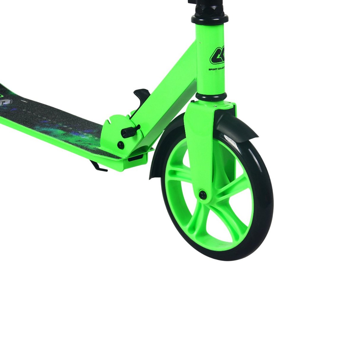 Самокат CK-SA200-1 200мм green (фонарь и наклейка в подарок)