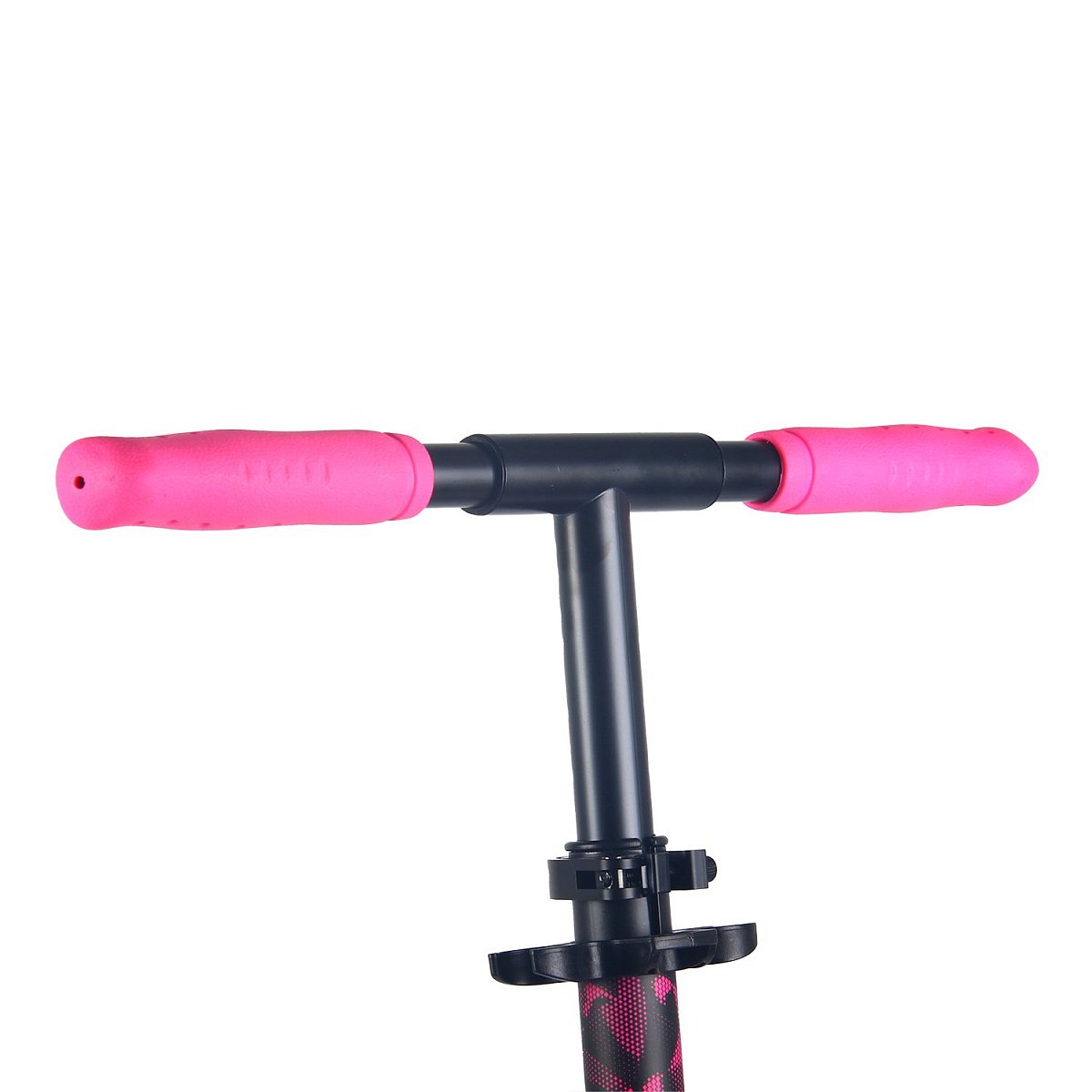 Самокат JE-SA200-60 200мм black-pink (наклейки в подарок)