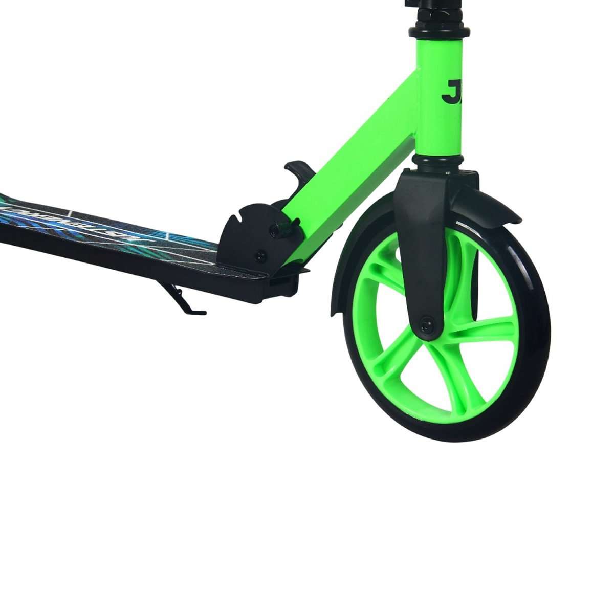 Самокат JE-SA200-50 200мм green (фонарь и наклейка в подарок)