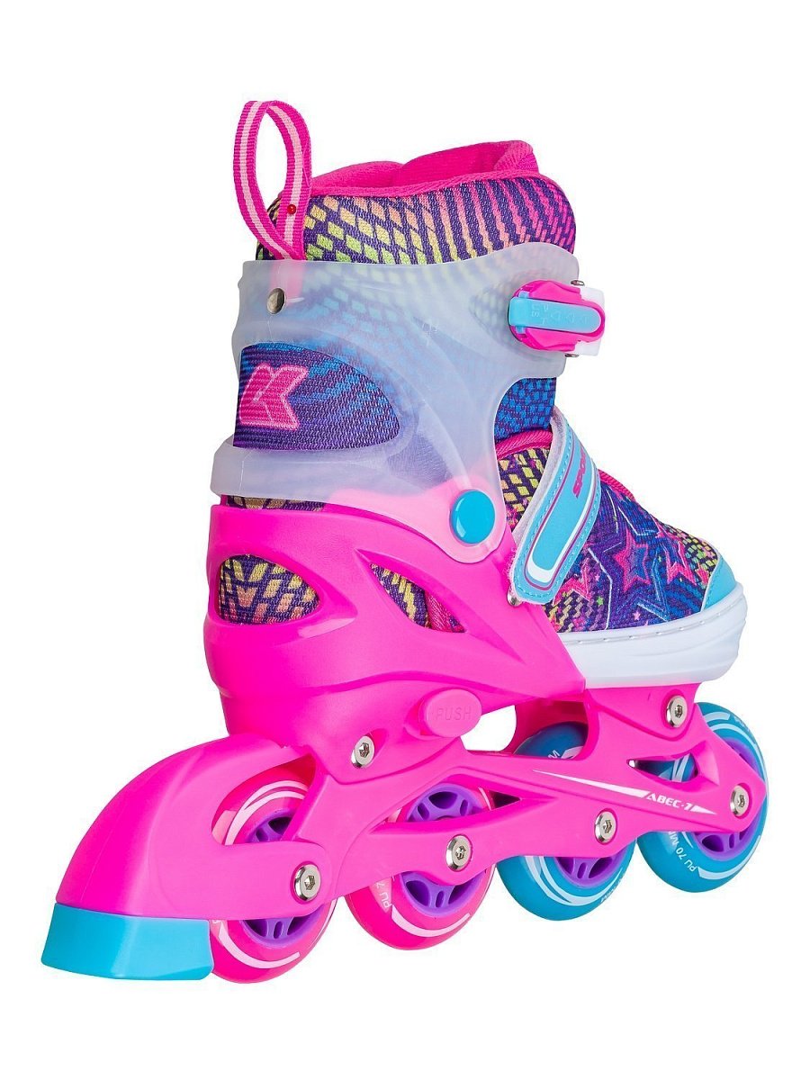 Раздвижные роликовые коньки CK-SK-P320-31 Pink (антистресс сквиш лапка в подарок)