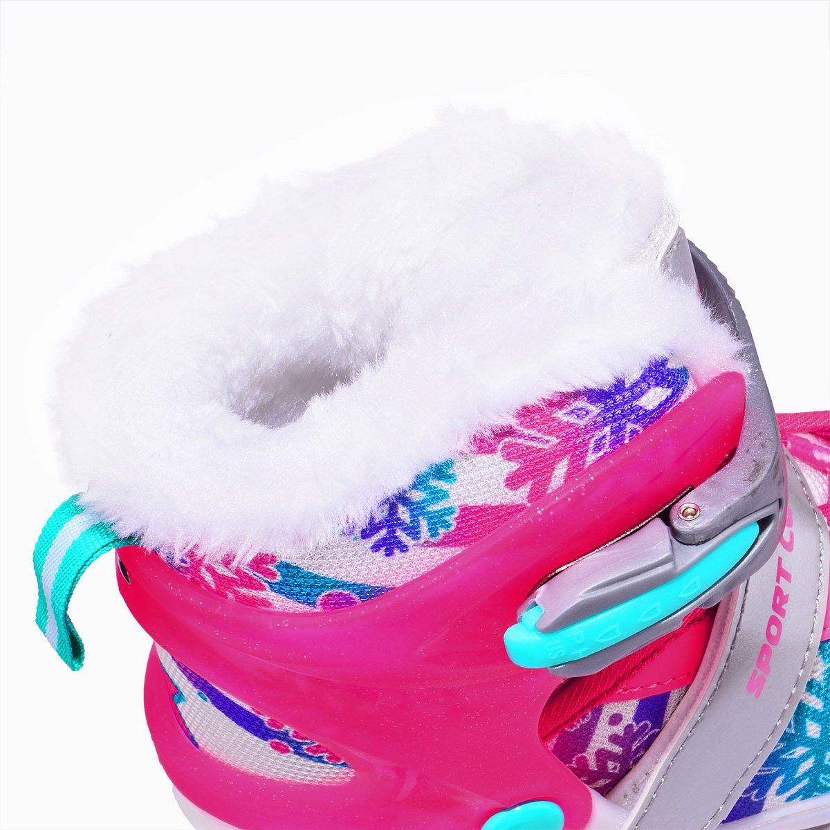 Раздвижные коньки CK-SK1116 Pink (светящийся ремешок в подарок)